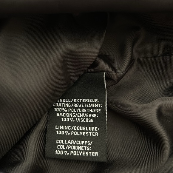 7 FOR ALL MANKIND vegan leather Patent Faux Fur Trimmed Trench Coat size M - Picture 10 of 11